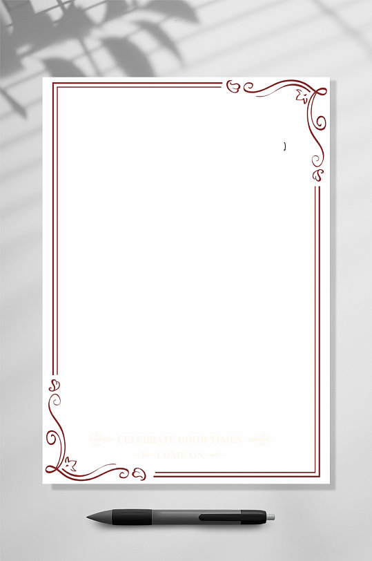 红色边框感谢信信纸背景word表格