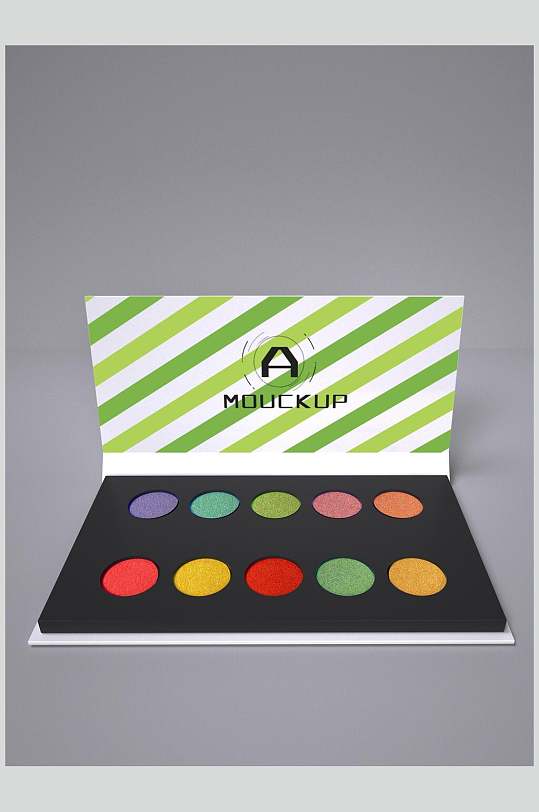 品牌设计条纹眼影盘包装样机