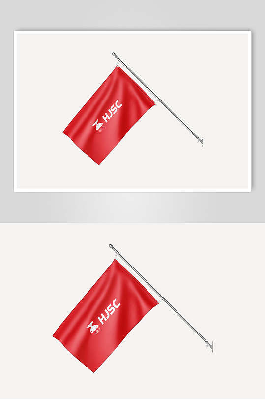 红色旗帜样机