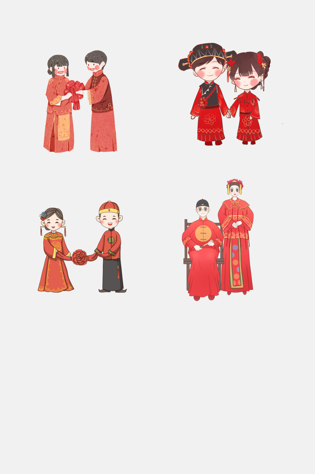 中式婚礼免抠素材素材