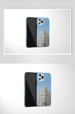 黑蓝创意高清清新手机壳贴图样机