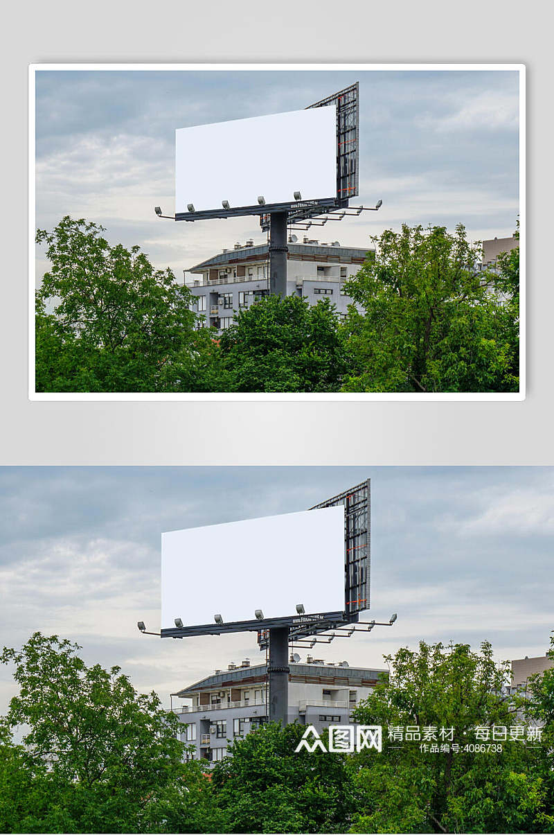 户外广告通用户外巨型广告牌展示样机素材