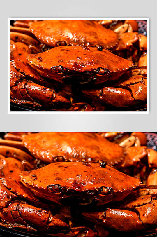 香辣美味螃蟹大闸蟹美食摄影图片