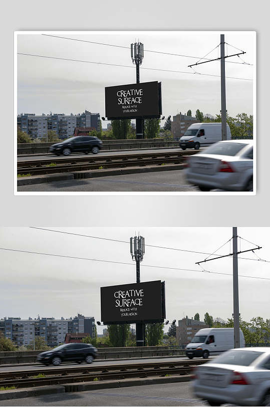 广告设计模板户外巨型广告牌展示样机-众图网
