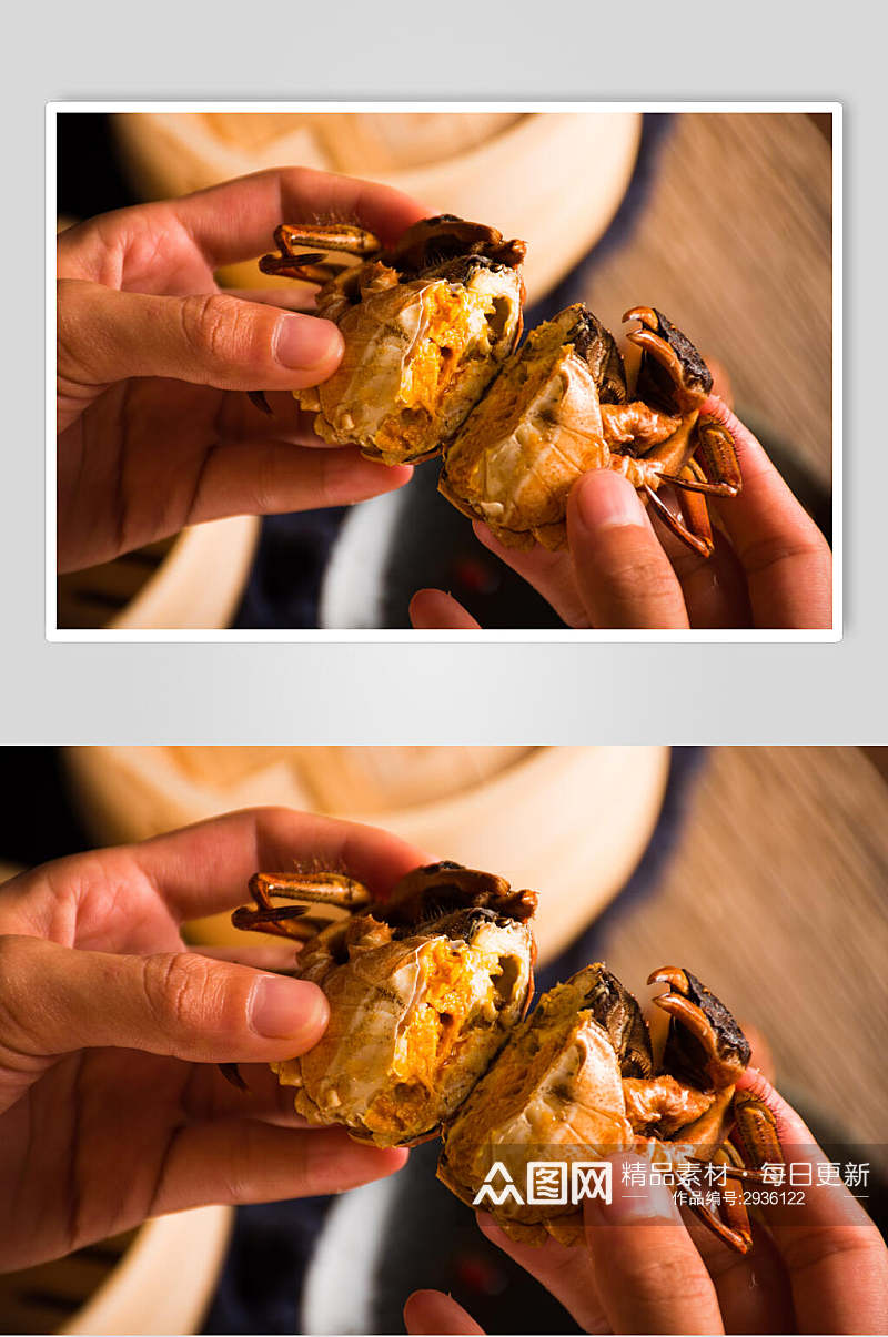 精品美味螃蟹大闸蟹美食摄影图片素材