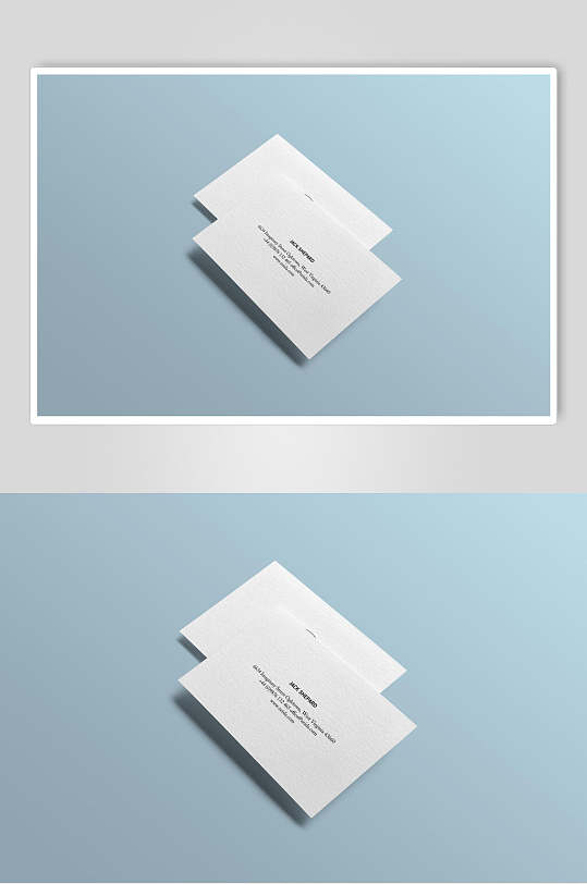 极简白色名片卡片样机