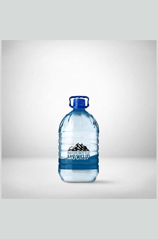 大型桶装时尚半透明矿泉水瓶包装样机
