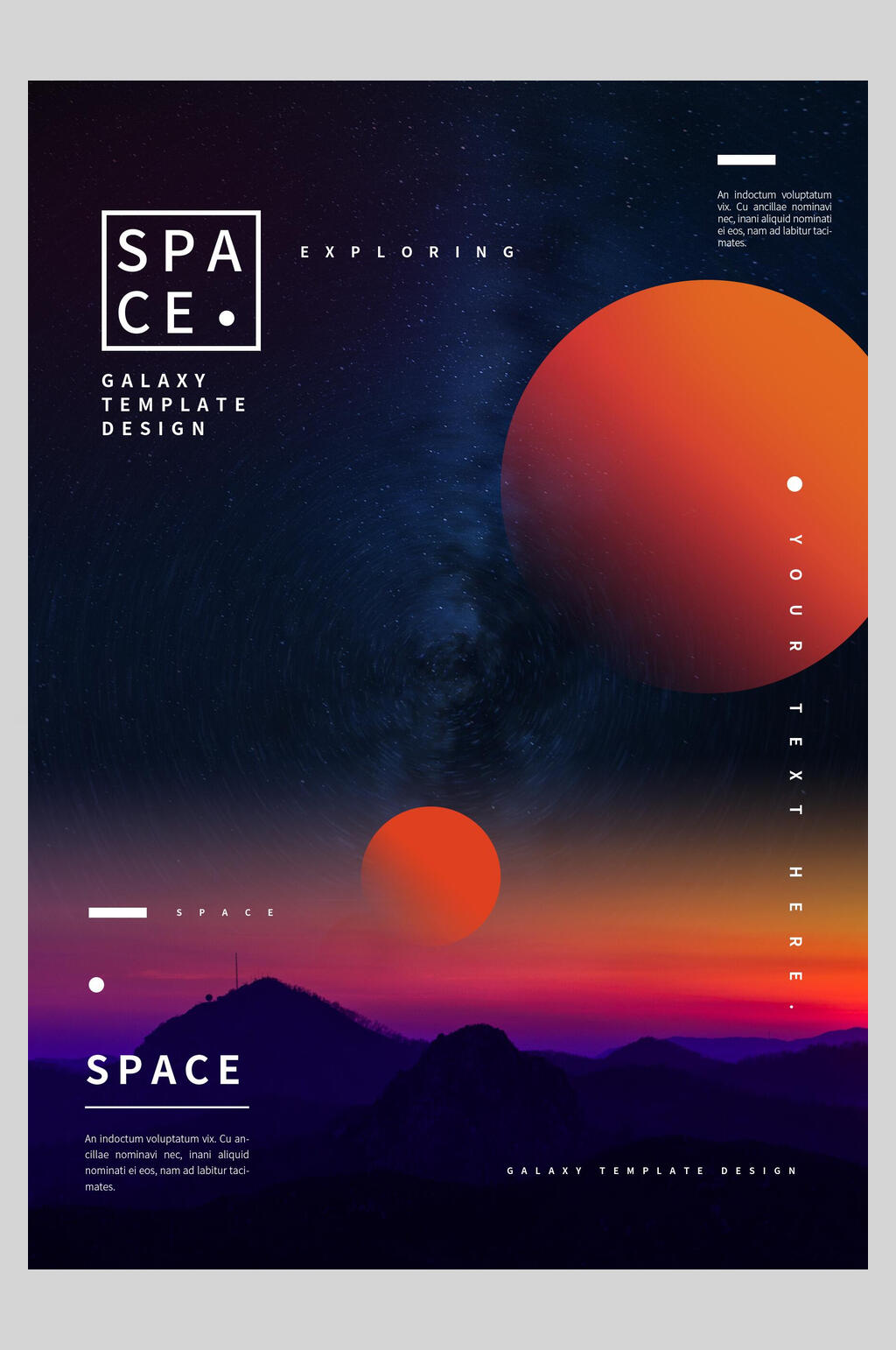 炫彩空间科技星球创意海报素材