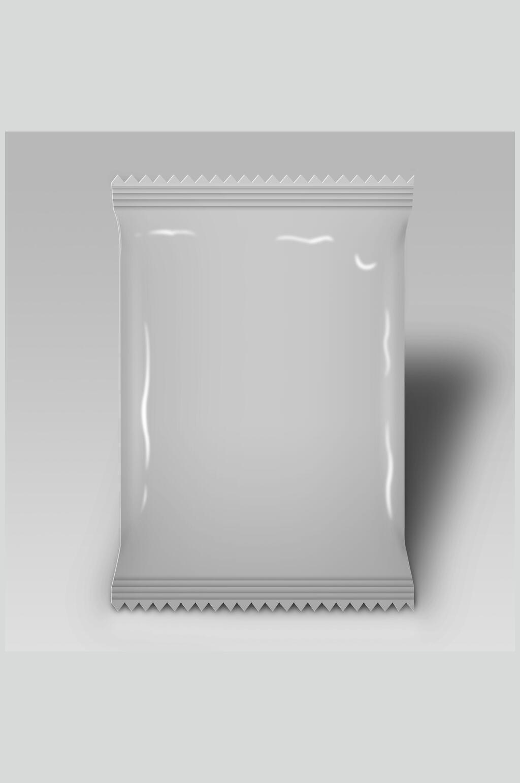 反光时尚简约风食品零食包装袋样机素材