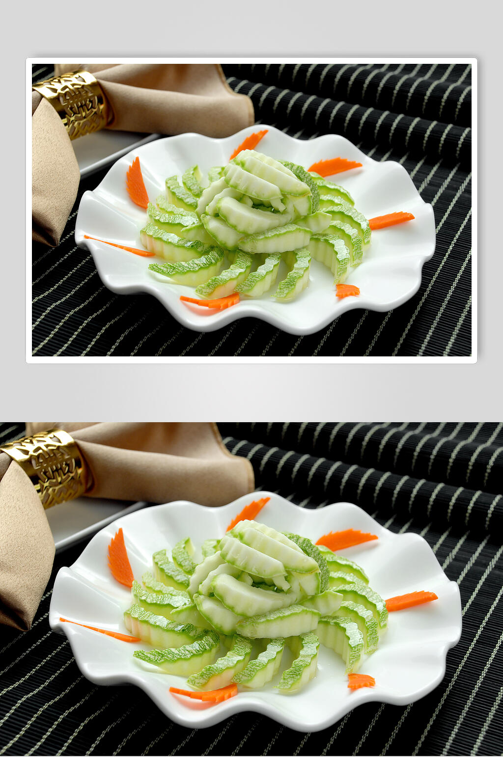 新鲜苦瓜凉菜素材冷拼食品高清图片素材