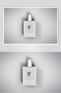 阴影白色立体留白瓶子香水包装样机
