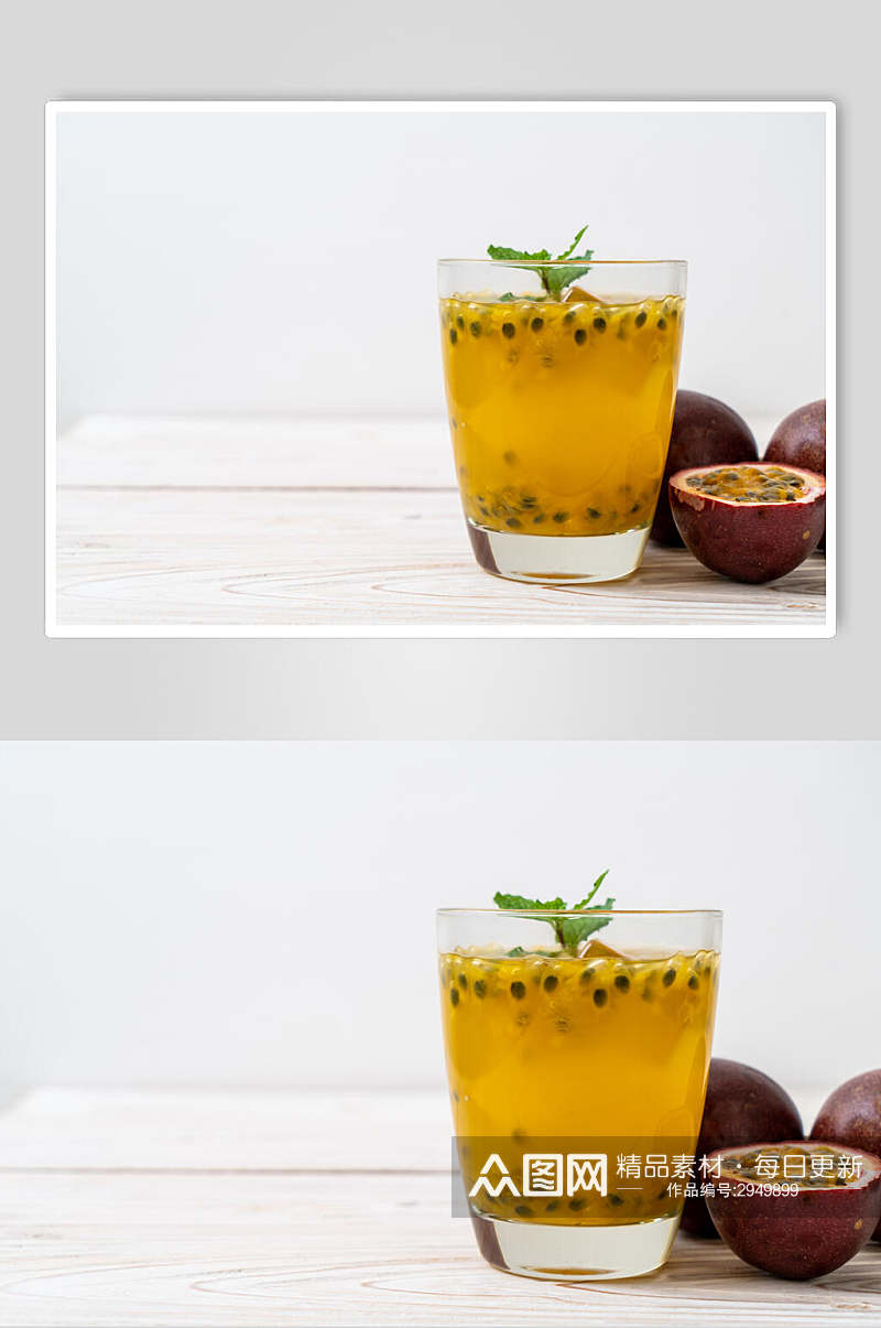 百香果食物果汁夏日清凉摄影图素材
