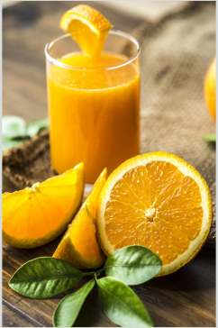招牌橙汁果汁饮品摄影图