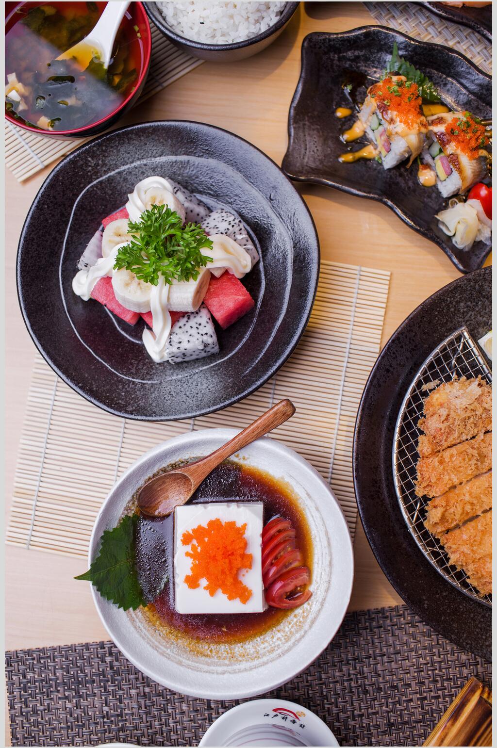 日式料理美食水果沙拉图片素材
