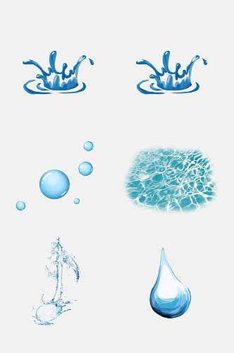 清新绿色水滴水纹免抠素材