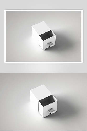 纯白色推拉方盒盒装展示样机