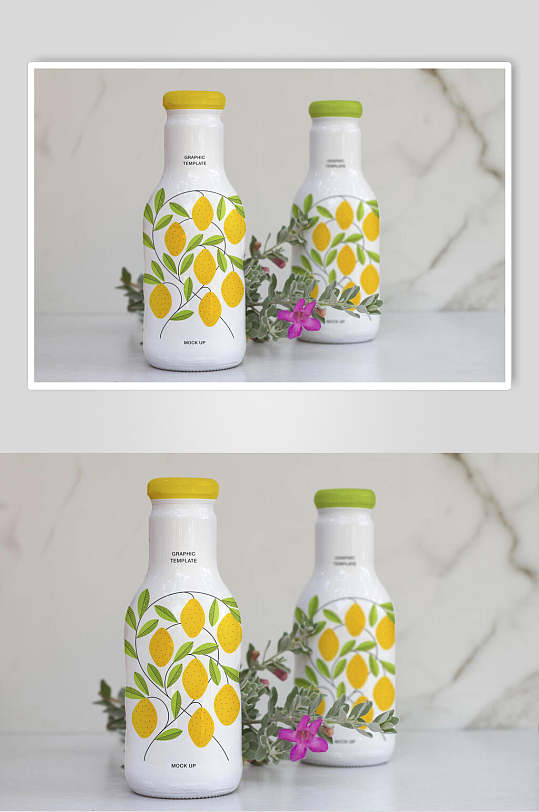 柠檬汁饮料瓶包装样机