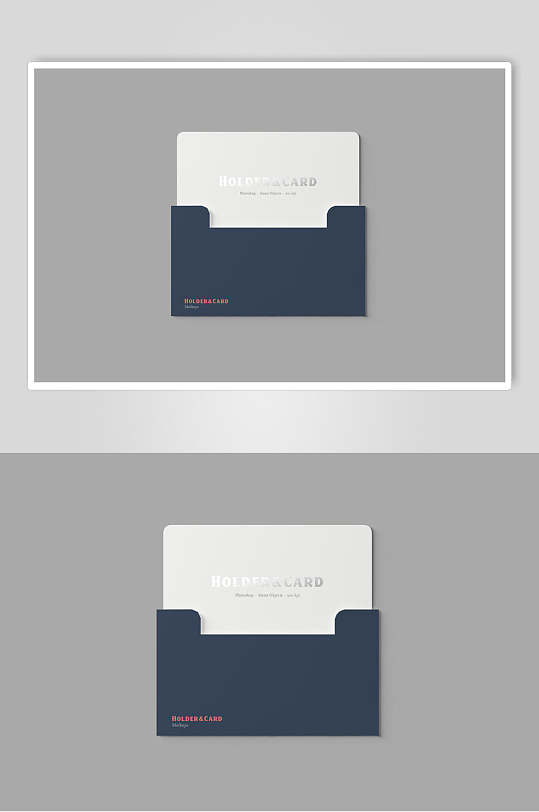 信封式卡片卡套设计效果图样机