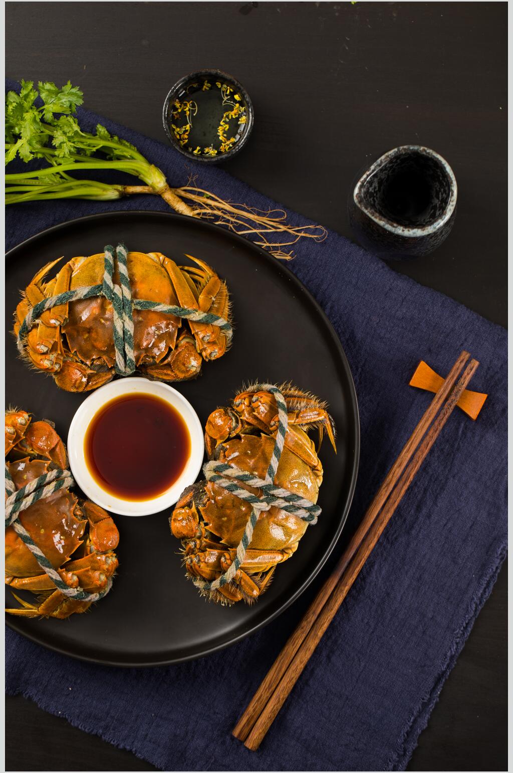 招牌美味螃蟹大闸蟹美食摄影图片素材