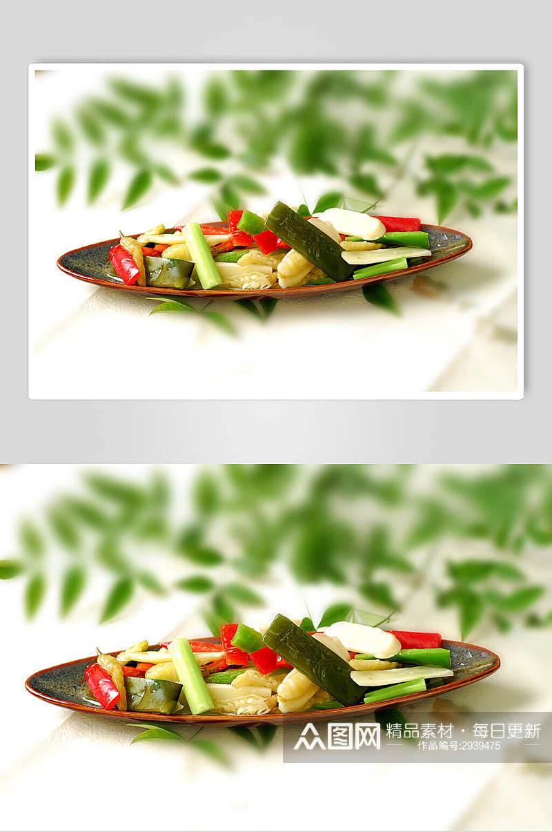 美味刀拍黄瓜凉菜素材冷拼食品摄影图片素材