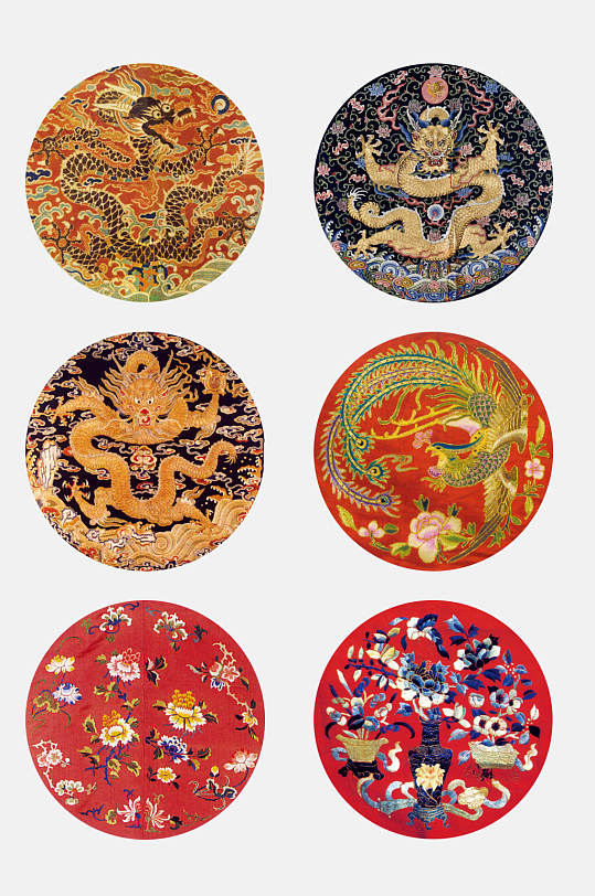 大气古典服饰纹样免抠素材