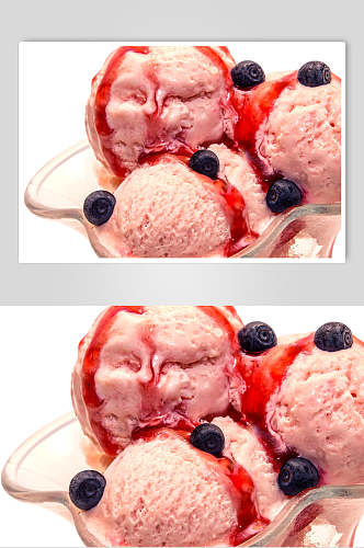 蓝莓冰淇淋甜品蛋糕图片