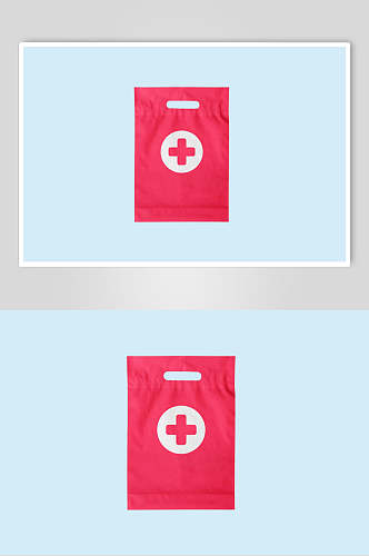 红蓝十字高端创意保健药品包装样机