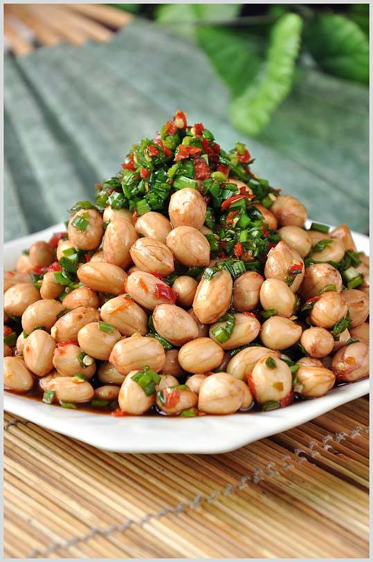 花生凉菜素材冷拼摄影图片