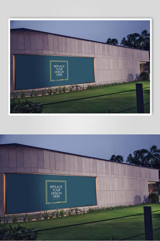 户外广告设计户外巨型广告牌展示样机-众图网