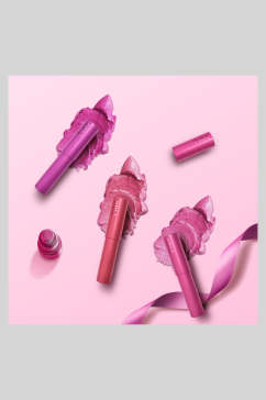 粉紫色美妆海报