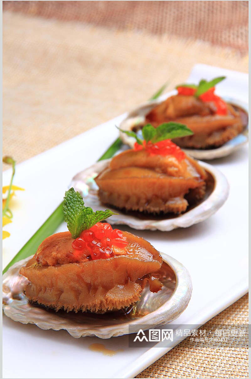 日式料理美食鲍鱼海鲜图片素材