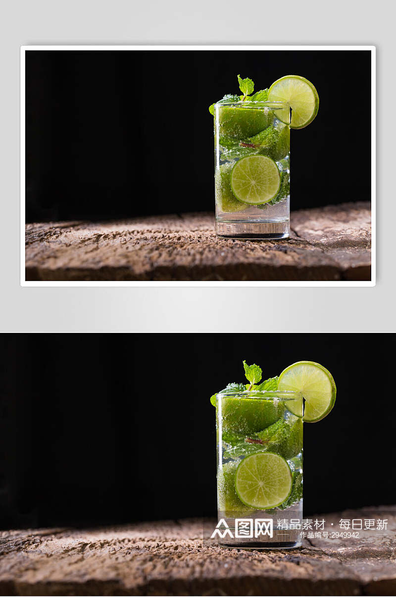 柠檬水果汁夏日清凉摄影图素材