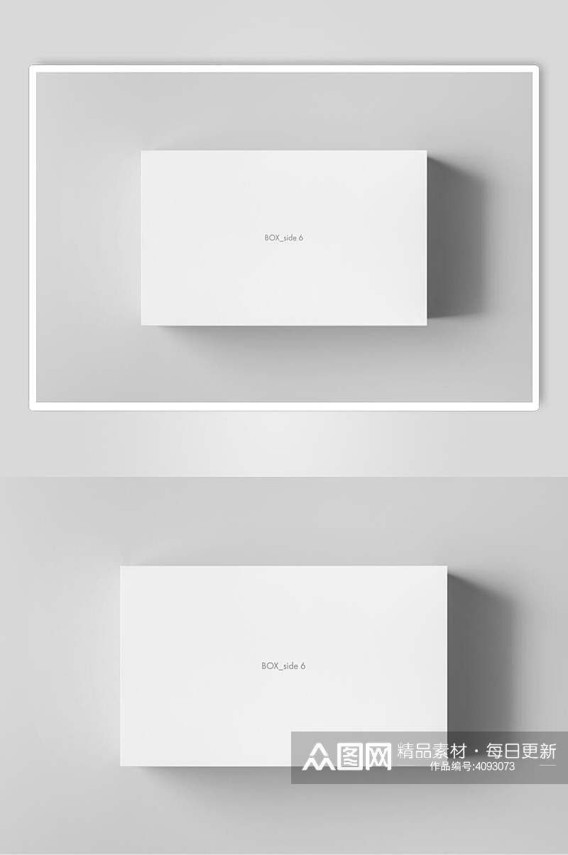 灰白英文高清留白纸箱纸盒包装样机素材
