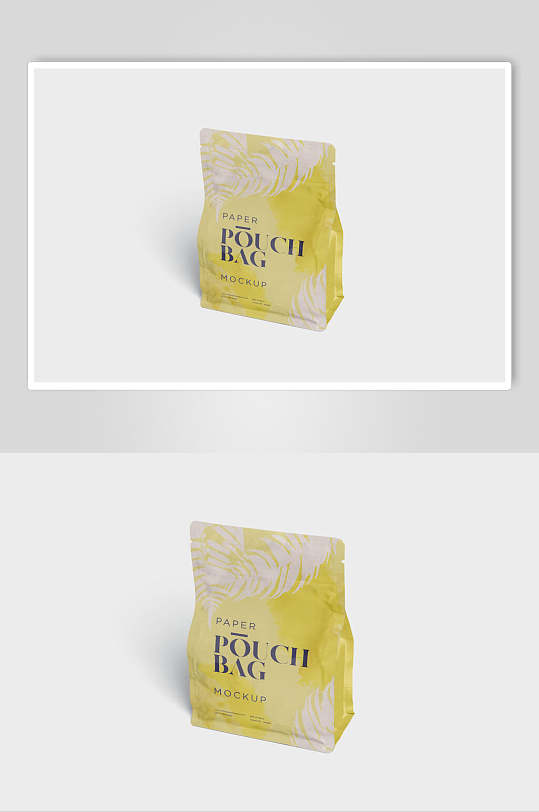 食品零食黄色扎染包装袋样机