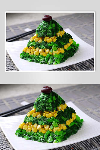 玉米青菜凉菜素材冷拼食品高清图片