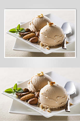 清爽冰淇淋甜品蛋糕图片