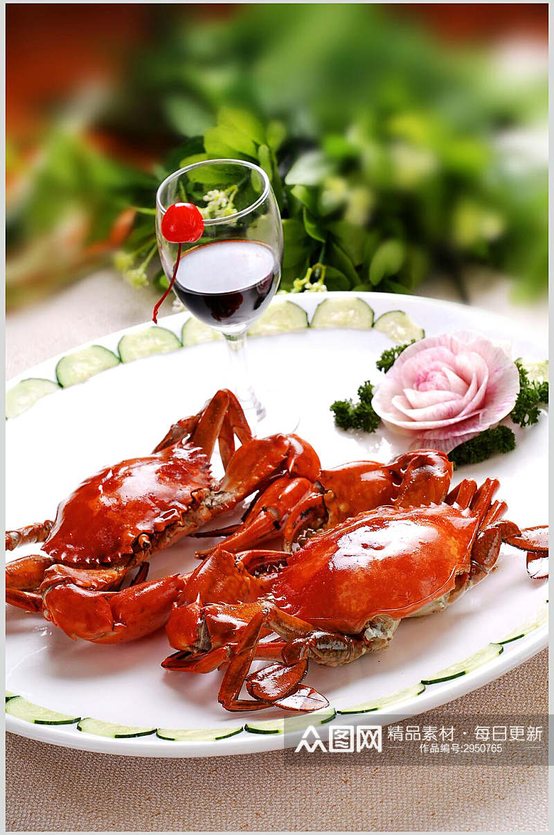 精品美味大闸蟹海鲜生鲜食品摄影图片素材