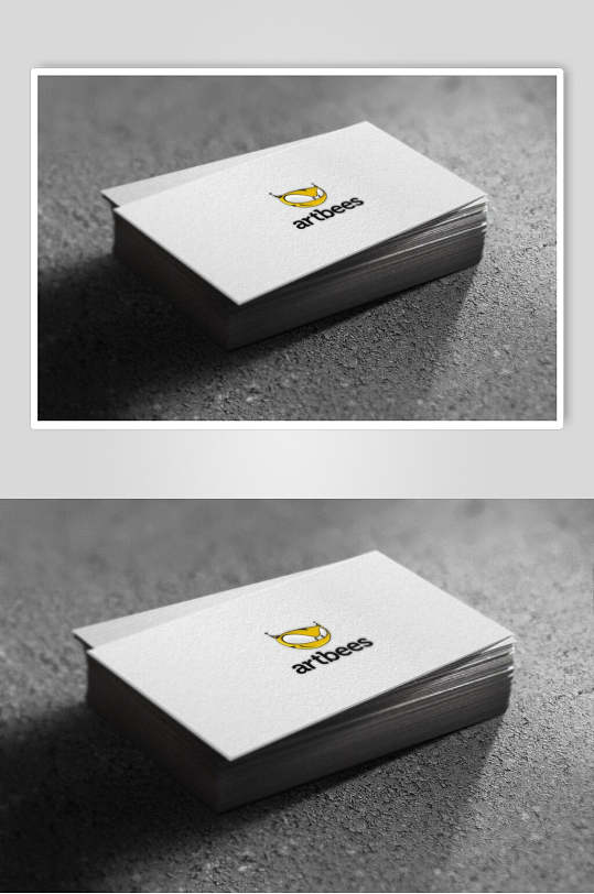 极简高端猫名片卡片样机