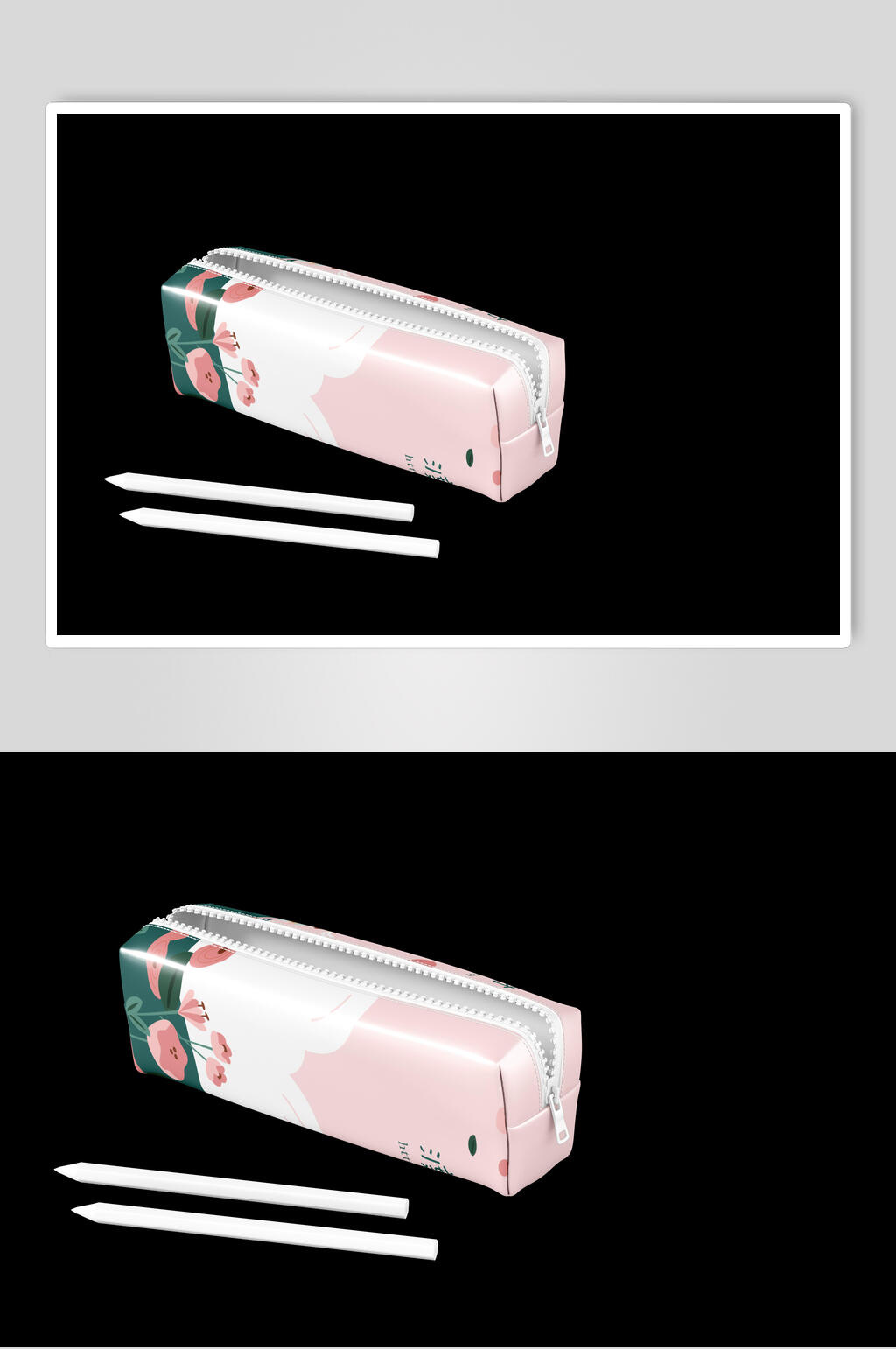 粉色文具袋样机素材