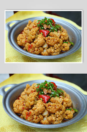 干锅香锅白花菜食品图片