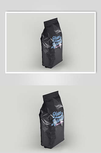 黑色密封食品零食包装袋样机