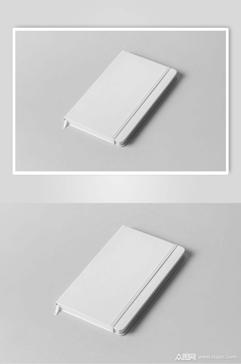 封面设计硬壳皮记事本封面样机素材