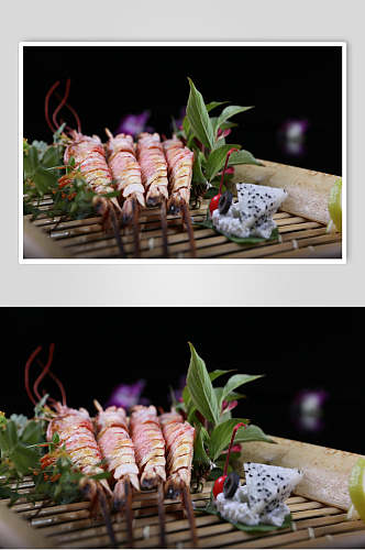 招牌海鲜烧烤美食食品摄影图片