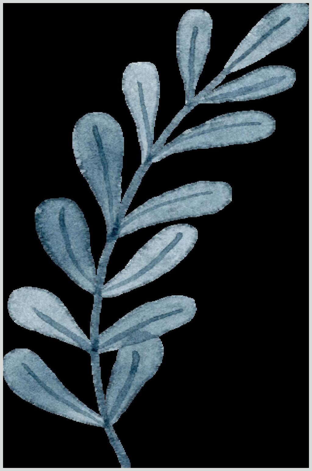 水彩清新花卉树叶矢量素材素材