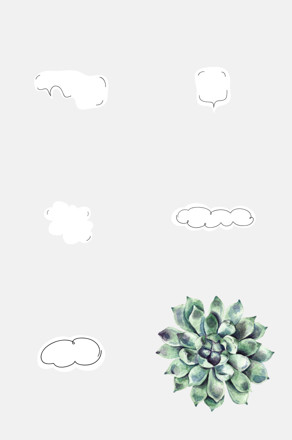 小清新简洁植物插画免抠素材素材