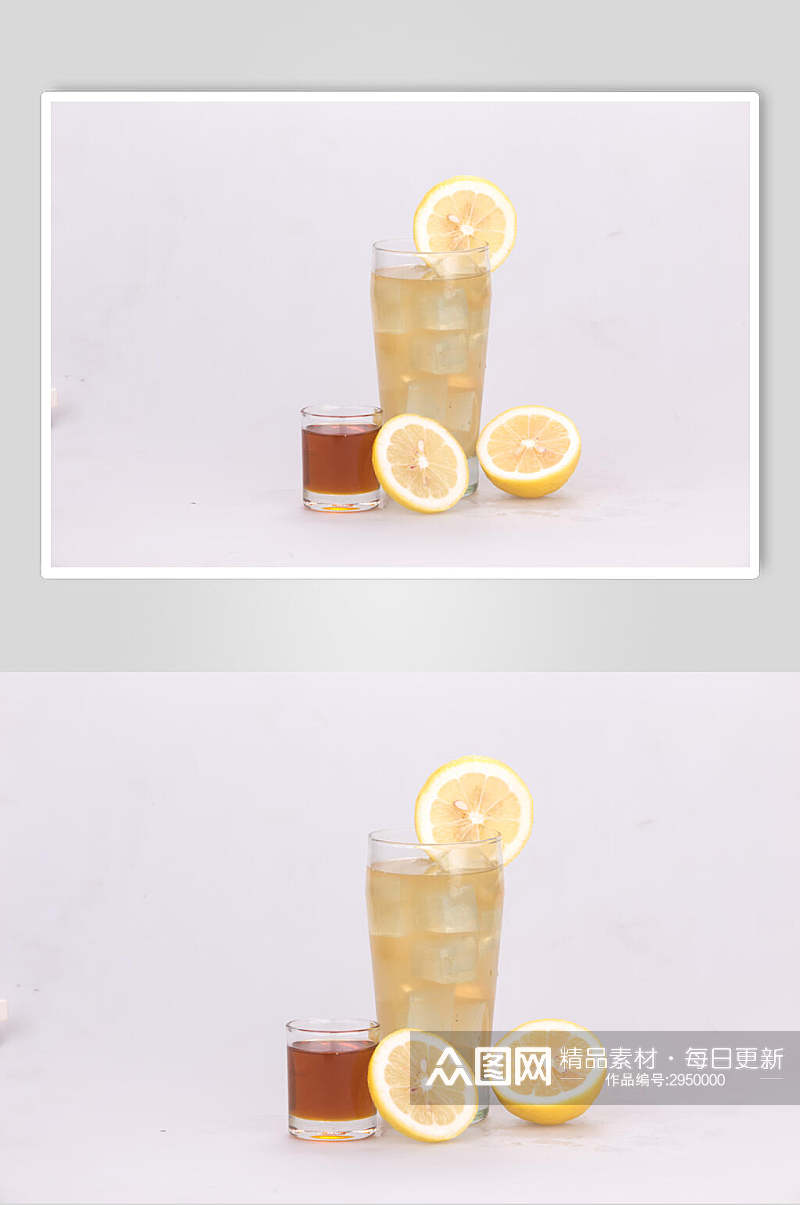 柠檬水冰饮果汁夏日清凉摄影图素材