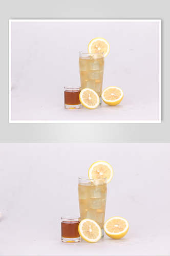 柠檬水冰饮果汁夏日清凉摄影图