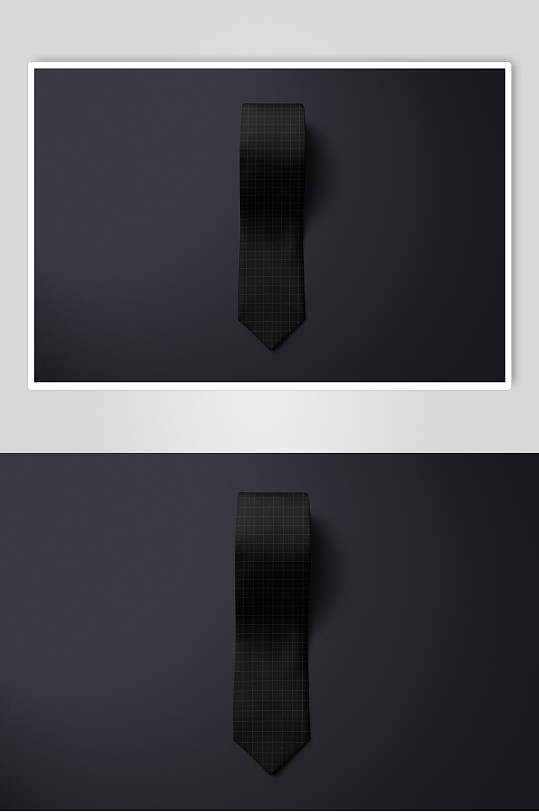 时尚黑色立体留白简约商务领带样机