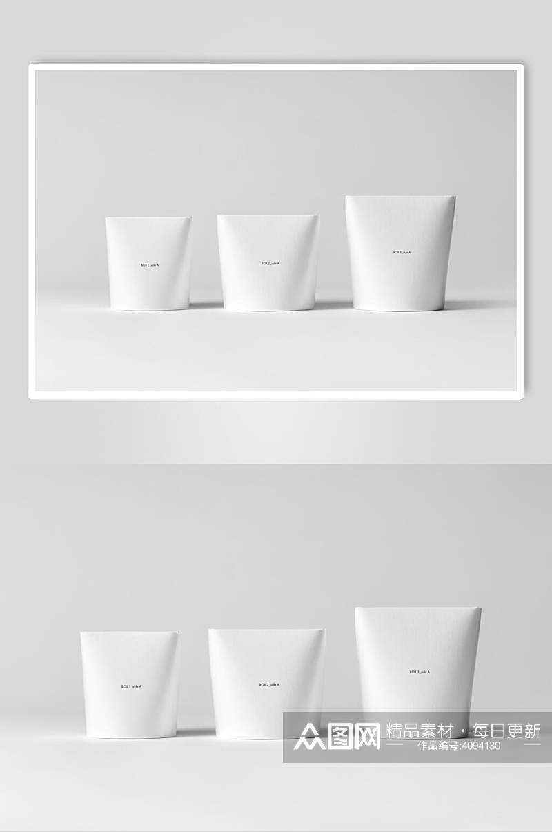 素雅阴影白色立体留白盒装展示样机素材