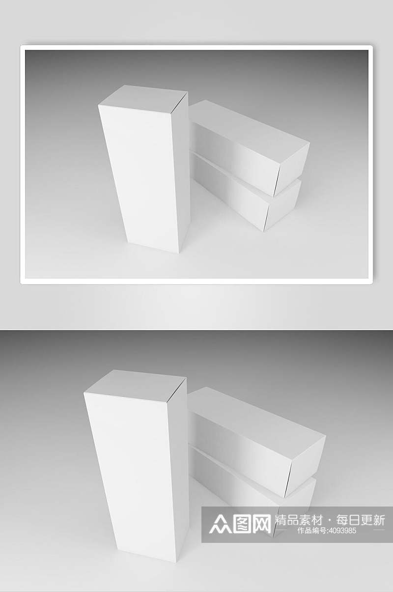 立体黑白立体留白盒装展示样机素材